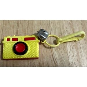 Vintage 1980s Plastic Charm YELLOW Red & Black Camera For 80s Charm Necklace 80s